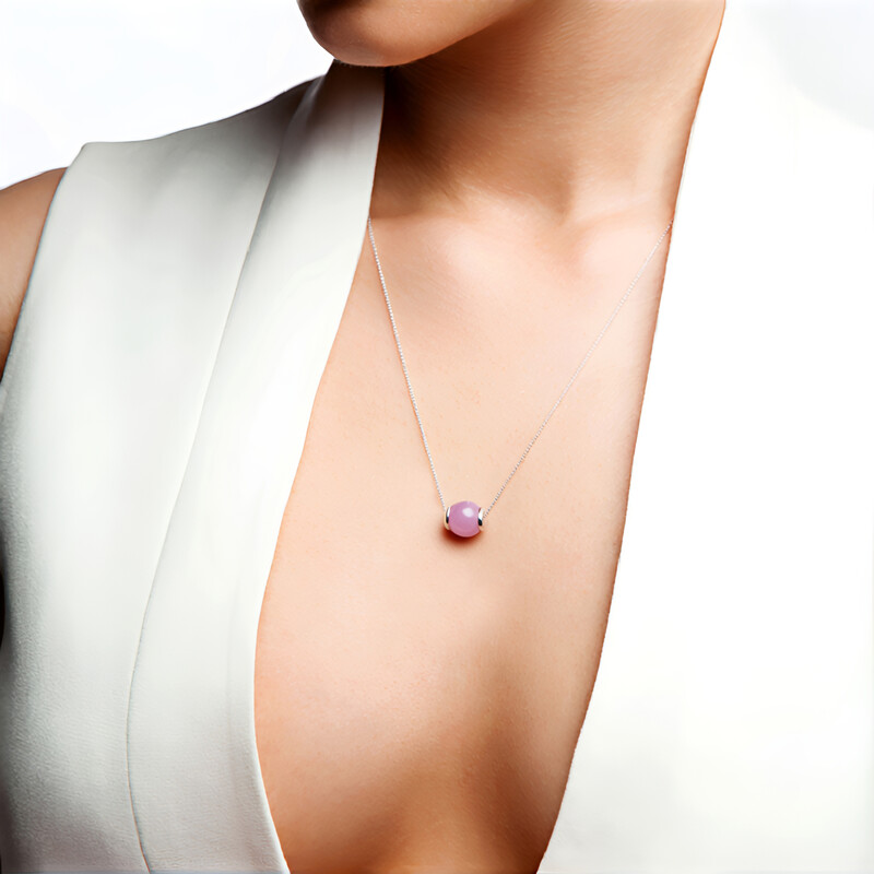 Pendentif en argent et Kunzite (MONOSONO COLLECTION)