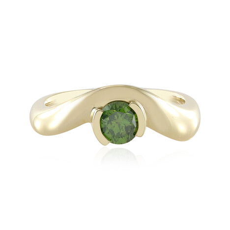 Anillo en oro con Diamante verde I1 (de Melo)