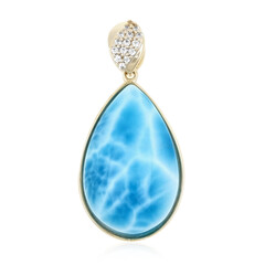Ciondolo in oro con Larimar
