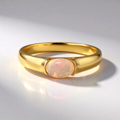 Anello in argento con Opale di Welo