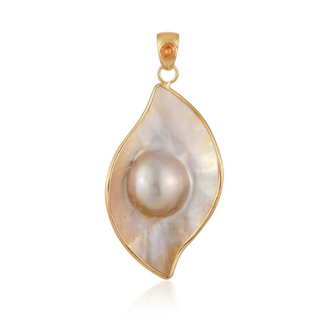 Mabe-Perlen-Silberanhänger (Bali Barong)