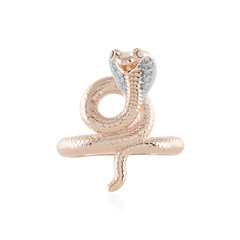 Roter I2 Diamant-Silberring