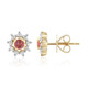 Boucles d'oreilles en or et Pezzottaïte