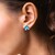 Pendientes en plata con Apatita azul neón