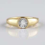 White Topaz Silver Ring