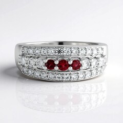 Anello in argento con Spinello Rosso