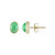 9K Colombian Emerald Gold Earrings