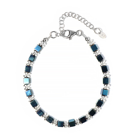 Zilveren armband met Royal Blue Hematieten