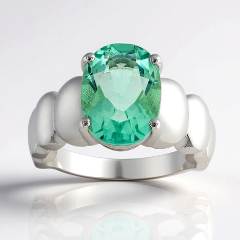 Anello in argento con Fluorite Braldu (Pallanova)