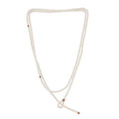 Weiße Süßwasserzuchtperlen-Goldhalskette (Michelle Albala)