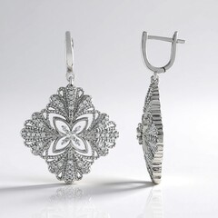 Orecchini in argento con Zaffiro Bianco