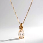Collana in oro con Morganite AAA