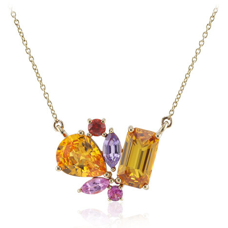 Oranger Ban Ka Cha-Saphir-Goldcollier