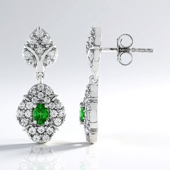 Orecchini in argento con Tsavorite della Tanzania