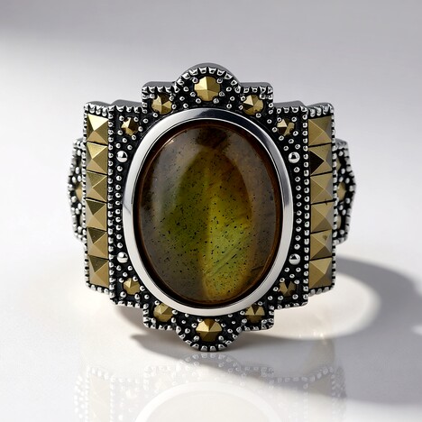 Anello in argento con Labradorite (Annette classic)