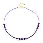 Collar en plata con Amatista de Zambia