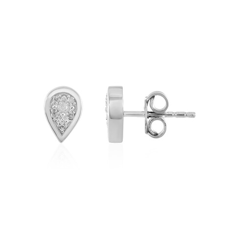 Pendientes en plata con Diamante I2 (I)