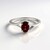 Anello in argento con Granato Mozambico