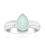Zilveren ring met een Aqua Chalcedoon
