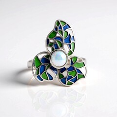 Zilveren ring met een Welo-opaal (Adela Silber)