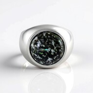 Bague en argent et Opale Léopard