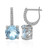 Himmelblauer Topas-Silberohrringe