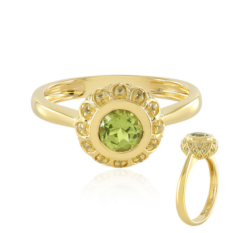 Zilveren ring met een peridoot