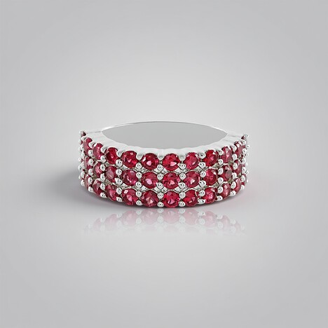 Anello in argento con Spinello Rosso