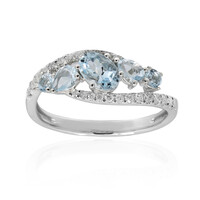 Bague en or et Aigue-Marine du Brésil AAA (CIRARI)