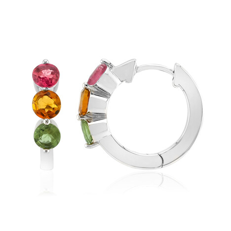 Turmalin-Silberohrringe