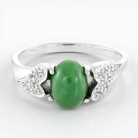 Anello in argento con Crisoprasio Imperiale