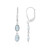 Boucles d'oreilles en argent et Topaze bleu ciel