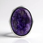 Bague en argent et Charoïte