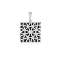 Pendentif en argent et Spinelle noir