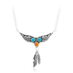 Collar en plata con Turquesa azul del Mohave Kingman (Jones Lee)