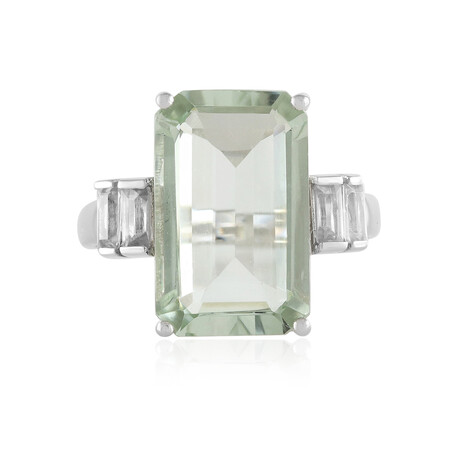 Grüner Amethyst-Silberring