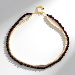 Collana in argento con Granato Mozambico