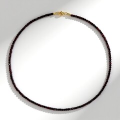 Collana in argento con Granato Mozambico