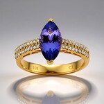 Anello in oro con Tanzanite AAA