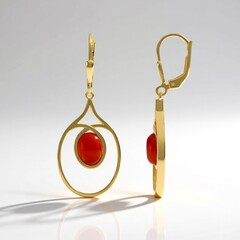Orecchini in argento con Corniola (KM by Juwelo)