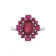 Bague en argent et Rubis de Madagascar