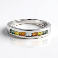 Anello in argento con Topazio Bianco