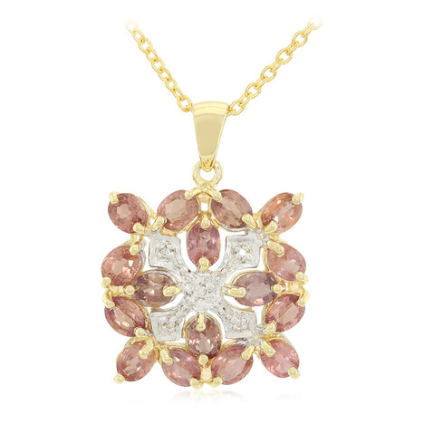 Collier en or et Saphir Padparadscha non chauffé (AMAYANI)