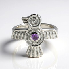 Anello in argento con Ametista