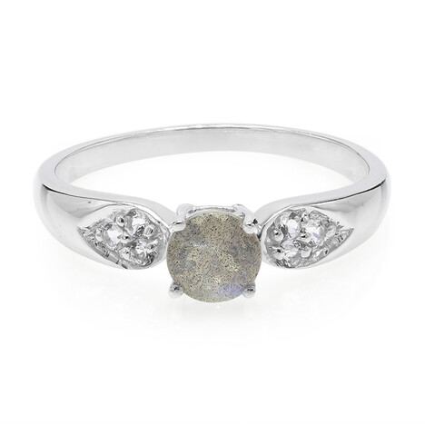 Anillo en plata con Espectrolita