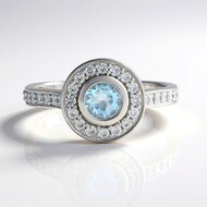 Anello in argento con Topazio Blu Cielo
