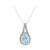 Collier en argent et Topaze bleu ciel