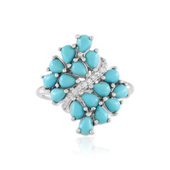 Zilveren ring met Sleeping Beauty Turkooisen (Faszination Türkis)