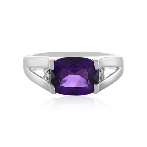 Sibirischer Amethyst-Herren-Silberring