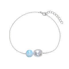 Bracciale in argento con Larimar